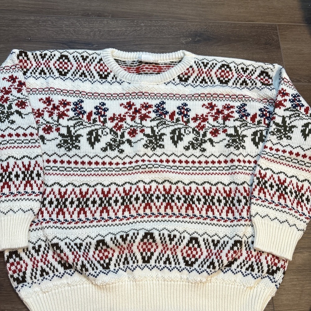 Vintage Vicki Wayne USA Women's Sweater Chunky Grandma Core Cottage Xxl